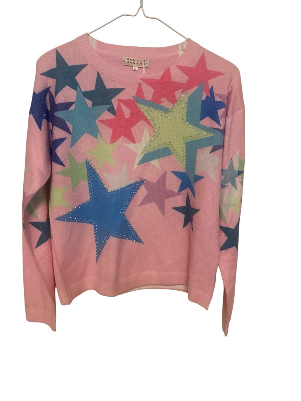 Hannah Banana Pink knit Sweater NWT Size 14Y